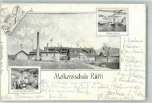 3052 Rütti Zollikofen 1909 Foto AK Molkereieschule Käseküche Centrifugenlokal Rütti