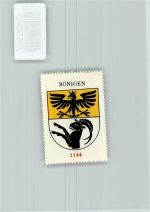 3806 Bönigen b. Interlaken - Vignette Wappen Kaffee Hag 1920-1940 Adler Steinbock