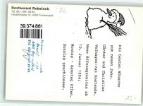 4402 Frenkendorf KEINE AK Gasthaus zum Rebstock Reklame