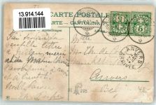 6830 Chiasso 1907 Gebrauchsspuren Bahnhof Eisenbahn Dampflok Wappen