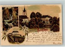 1304 Cossonay-Ville 1899 BOAKC Lithographie La Tine de Conflans Funiculaire Bergbahn Verlag Künzli Nr 1986