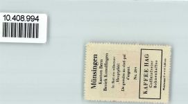 3110 Münsingen - Vignette Wappen Kaffee Hag ca 1920-1940