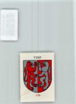 3930 Visp Viège - Vignette Wappen Kaffee Hag ca 1920-1940 Löwe