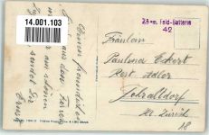 6340 Baar Foto AK feldpost Feld-Batterie 42 Neues Schulhaus