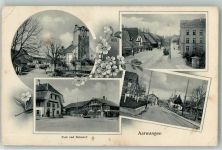 4912 Aarwangen 1911 Gebrauchsspuren Postamt Bahnhof Kirche Straßenbahn