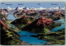 6330 Cham - Vierwaldstättersee Vogelschau Zugersee