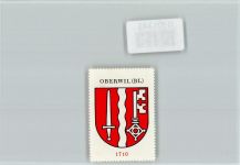 4104 Oberwil BL - Vignette Wappen Kaffee Hag ca 1920-1940 Oberwil Bl