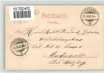 4450 Sissach 1902 BOAKC Lithographie Schulhaus Protest. Kirche Schloss Ebenrain Warenhaus E. Handschien-Eglin Ersparniss-Kasse Kath. Kirche