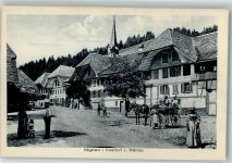 3534 Signau Foto AK Gasthaus zum Bären Kutsche