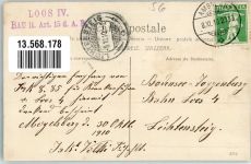 9122 Mogelsberg 1910 Foto AK Gasthaus Alpina Bahnpost Zug 2763