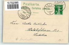 8462 Rheinau 1911 BOAKC Lithographie Alte Anstalt Klosterkirche Neue Anstalt Beschnitten Gebrauchsspuren, bitte Scan genau beachten!