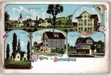 6018 Buttisholz 1908 - Handlung Egli Wagnerei Rogger Gasthaus Hirschen St.Ottilia Kirche