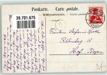 5722 Gränichen 1911 Gebrauchsspuren Schloss Liebegg sign. R.B. Künstlerkarte