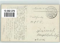 7189 Rueras 1931 Foto AK Gasthaus zur Post Feldpost Kaserne Zürich