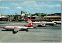 8302 Kloten Foto AK Flughafen Flugzeuge Swissair