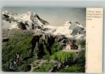 Breithorn Aletsch Foto AK Oberer Steinberg Breithorn Tschingelhorn Pension Gasthaus