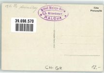 Maloja Kulm Foto AK Hotel Piz Forno Hüttenstempel