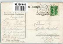 2513 Twann 1909 Gebrauchsspuren Ort lt. Stempel Erlach Ligerz Neuveville St. Petersinsel
