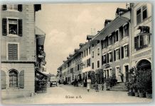 3294 Büren an der Aare 1912 Gebrauchsspuren Gasthaus Brauerei G. Kaeser