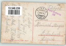 8717 Benken SG 1924 - Feldpost Feld-Batterie 39