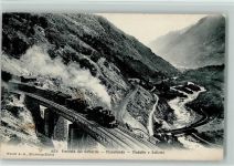 1907 - Ferrovia del Gottardo Pinatondo Viadotto e Gallerie