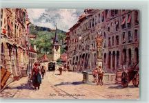 3000 Bern Berne Künstlerkarte Gerechtigkeitsgasse Sign. Stein