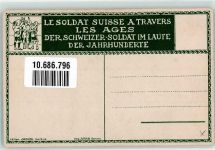 6441 Rütli Lithographie Der Schweizer-Soldat im Laufe der Jahrhunderte 1307 Bundesschwur