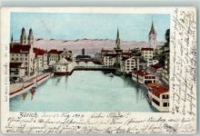 8000 Zürich 1899 AK mit Goldfenster