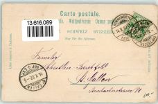 4103 Bottmingen 1902 Lithographie Schloss Konzertsaal Allee