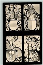 Ifleter Berg - 4 Standesscheiben Zug Luzern St Gallen und Glarus aus dem Soldatenhaus General Wille