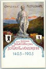 Vögelinsegg 1403 Lithographie Zum 500. Gedächtnistag der Schlacht bei Vögelinsegg