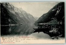 8750 Klöntal 1903 - Am See Ruderboot