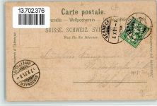 9442 Berneck 1901 BOAKC Lithographie Ruine Rosenburg Neugasse Kirche