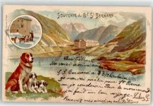 1933 Sembrancher 1903 Lithographie Bernhardiner Hotel St. Bernhard