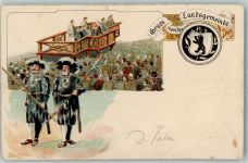 3000 Bern Berne Lithographie / Prägedruck Gruss von der Landsgemeinde Wappen Politik AK