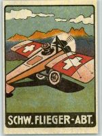 Künstlerkarte Reproduktion Marken der Schw. Flieger-Abt. Jakob Ramp Nr. 561 Soldatenmarken