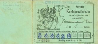 8000 Zürich 1906 KEINE AK Zürcher Knabenschiessen Resultatkarte