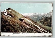 Rothorn Kulm 1907 - Ausblick auf die Alpen und das Haslithal