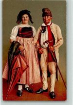 8000 Zürich - Bauernpaar aus dem Wehntal Trachten