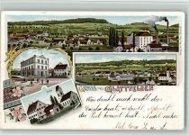 8192 Glattfelden 1901 BOAKC Zwirnerei Lithographie