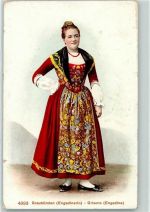 1909 - Bündner Trachtenmädchen