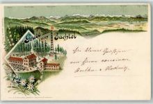8342 Wernetshausen 1899 Lithographie Hotel Bachtel Kulm Aussichtsturm