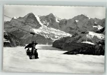 Niederhorn Foto AK Seilbahn Winter