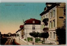 2350 Saignelégier 1912 Foto AK L´avenue de la gare Feldpost Bataillon Nr. 23