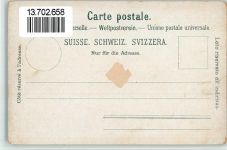 5737 Menziken BOAKC Lithographie Gasthaus Zum Rebstock Hutfabrik F. Hübscher Burg mit Schulhaus Gebrauchsspuren, bitte Scan genau beachten!