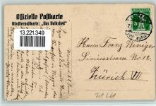 6353 Weggis Gebrauchsspuren Luzern Künstlerkarte das Volkslied sign Bucher