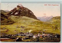 9655 Stein SG 1909 - Stein mit Goggeien und Speer