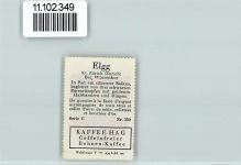 8353 Elgg - Vignette Wappen Kaffee Hag ca 1920-1940