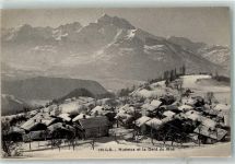 1884 Huémoz Gebrauchsspuren Winter Dent du Midi