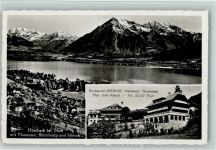 3626 Hünibach 1949 Foto AK Blümlisalp und Niesen, Restaurant Riedhof - Verlag Arthur Baur 534 AK